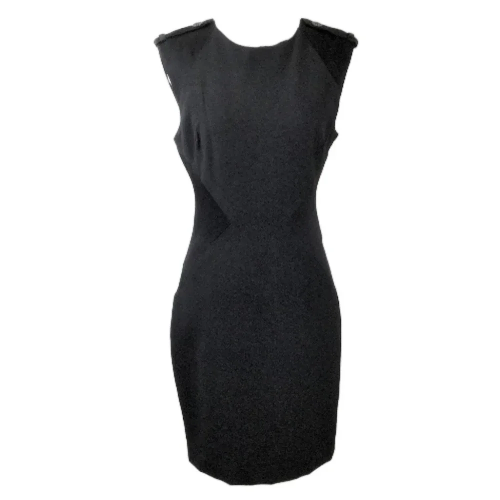 Bebe Black Sheath Dress 4 - Picture 7 of 7